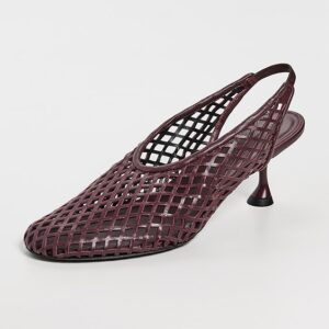 Tee Perforated Slingback Pumps In Nappa