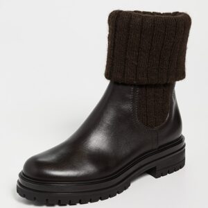 Gianvito Rossi Tenney Calf Knit Chalet Boots