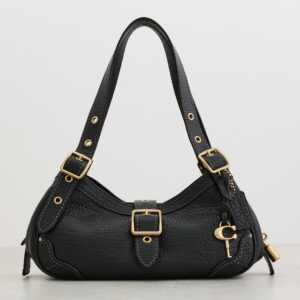 Textured Pebble Leather Drifter Shoulder Bag 31
