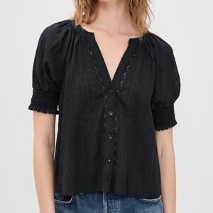 Thalia Puff Button Down Blouse