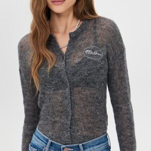 MOTHER The Alpaca Crop Cardigan