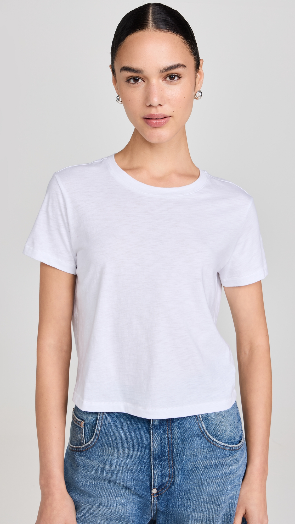 Madewell The Boxy Crop Tee in Soft Slub
