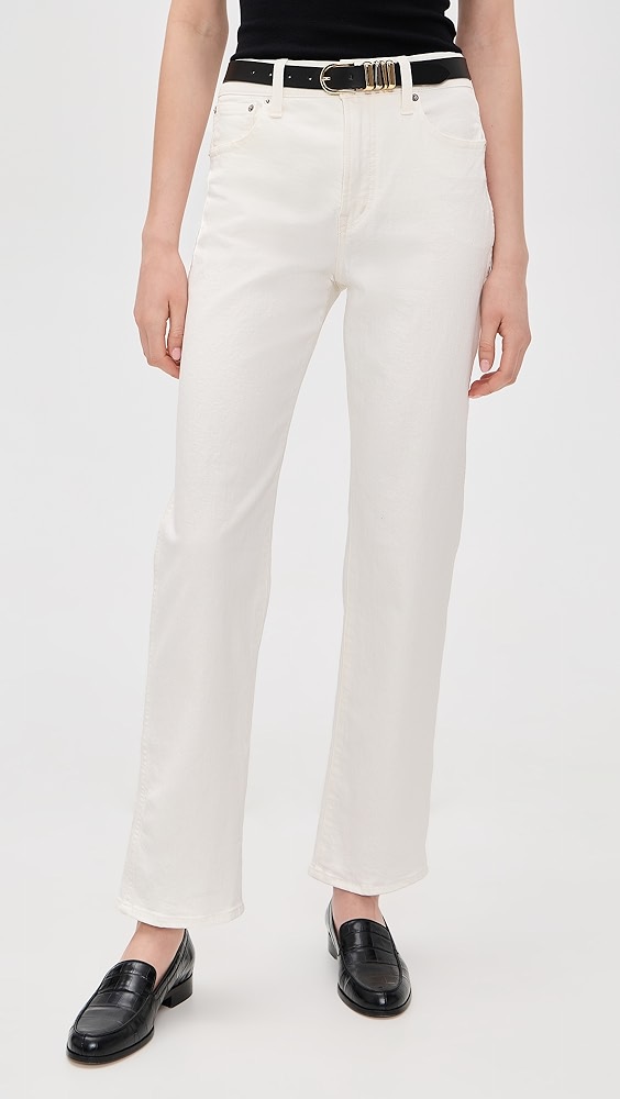 Madewell The Dean Easy Straight Jeans In Tile White
