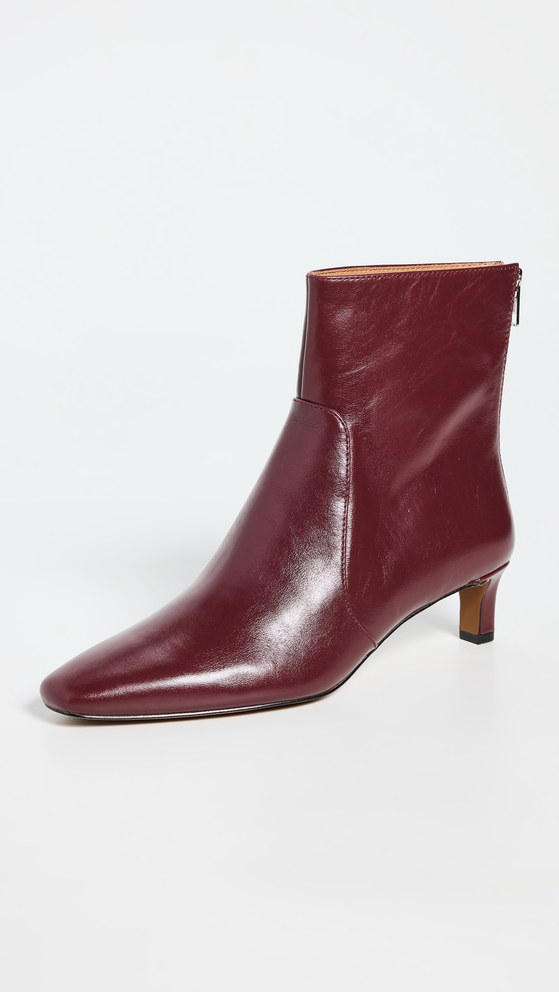 Madewell The Dimes Kitten Heel Boot In Crinkle Leather