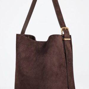 The Essential Bucket Tote in Suede