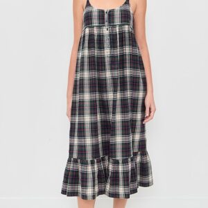 THE GREAT. The Flannel Ruffle Tank Night Dress
