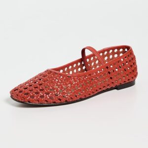 Madewell The Greta Ballet Flat in Open-Weave Leather
