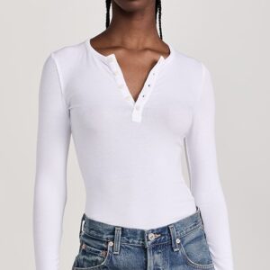 The Henley Ribbed Long Sleeve Tee