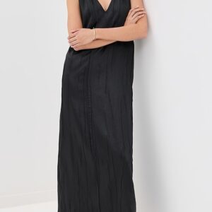 The Keke Deep V Shift Midi Dress