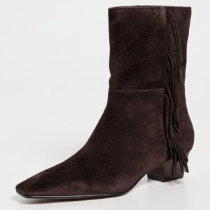 Madewell The Lexie Fringed Ankle Boots in Suede