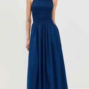 Madewell The Melody Scoopback Smocked Midi Dress