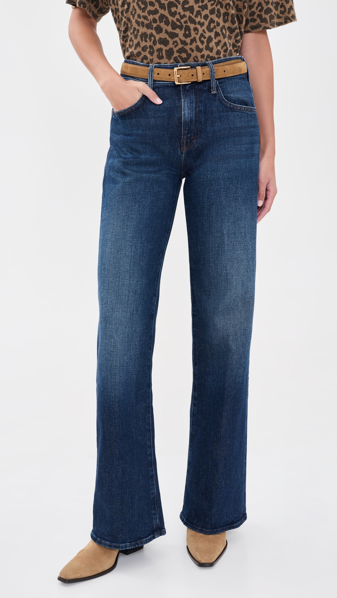 MOTHER The Mid Rise Lasso Sneak Jeans