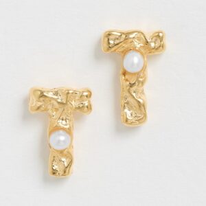Les Mères The Pearl Letter Studs