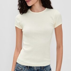 The Pointelle Baby Tee
