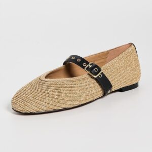 Madewell The Remy Mary Jane Flat in Straw