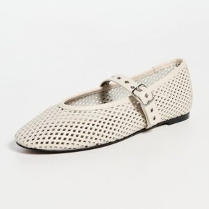 The Remy Mary Jane Flats In Perforated Leather