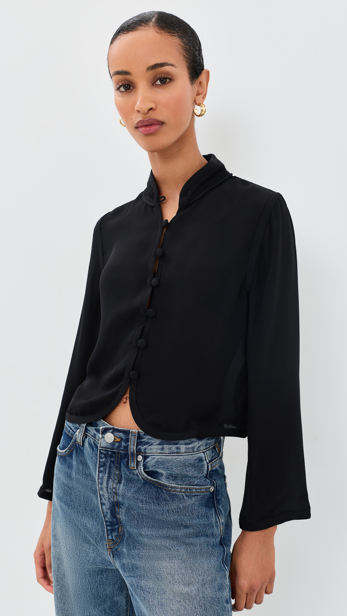 FRAME The Silk Salon Top