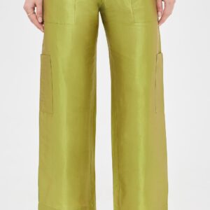 DONNI. The Silk Taffeta Drawstring Cargo Pants