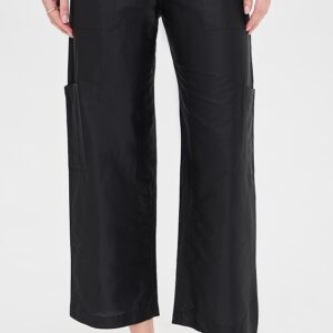 The Silk Taffeta Drawstring Cargo Pants