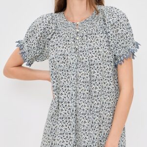 THE GREAT. The Smocked Sleep Eyelet Dress
