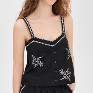 THE GREAT. The Weekend Tank with Hanky Embroidery The Weekend Tank with Hanky Embroidery