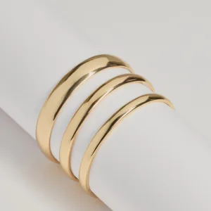 Three Pack Metal Bangle Bracelet Set