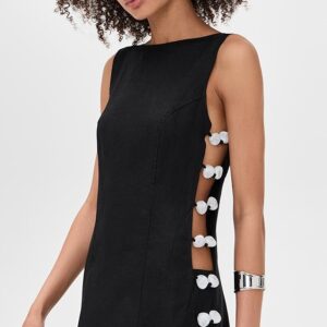 VRG GRL Tia Linen Mini Dress Black