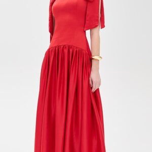 Rendoll Tie Bow Drop Waist Dress Tie Bow Drop Waist Dress