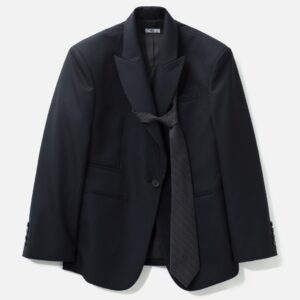 GRACE ELWOOD Tie Pireced Oversized Jacket