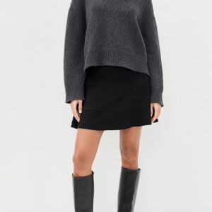 Tier Seam Flare Skirt