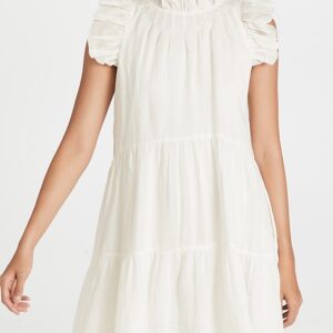 Tier Waverly Flutter Sleeve Dress
