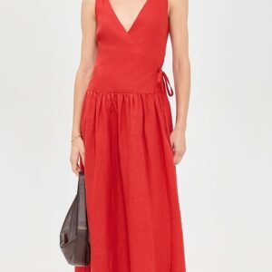 Tiered Wrap Maxi Dress