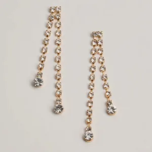 Windsor Time to Glam Tiered Fringe Rhinestone Earrings
