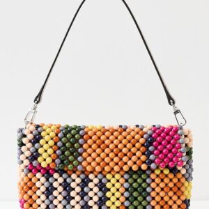 STAUD Timmy Beaded Shoulder Bag