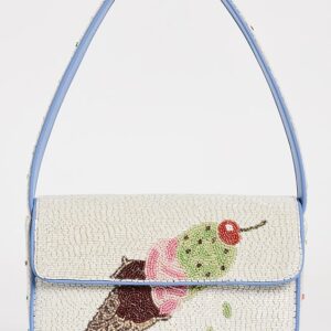 STAUD Tommy Beaded Shoulder Bag