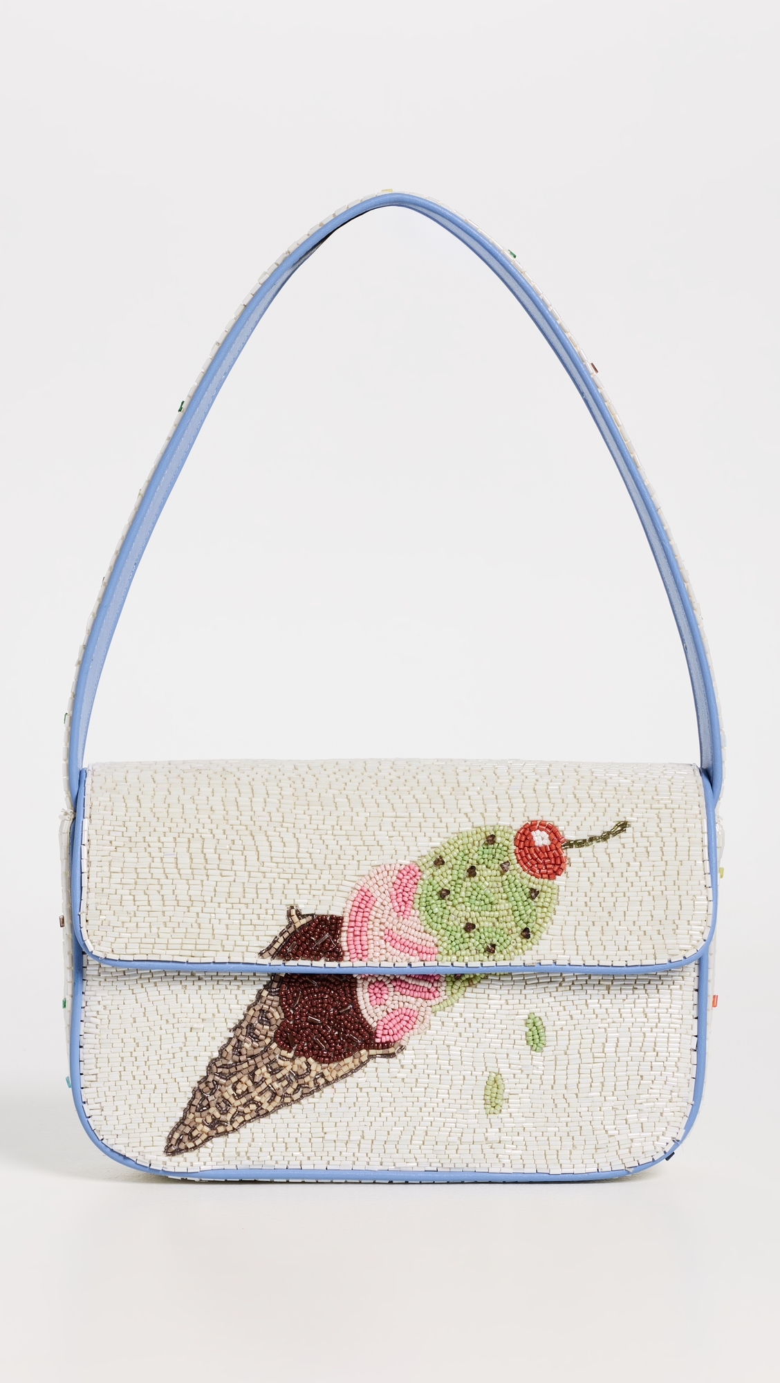 STAUD Tommy Beaded Shoulder Bag