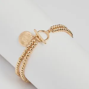 Trend Alert Beaded Coin Bracelet
