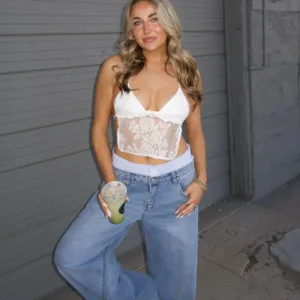 Windsor Trend Seeker Boxer Trim Wide-Leg Denim Jeans Trend Seeker Boxer Trim Wide-Leg Denim Jeans