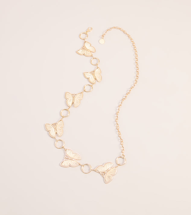 Windsor Trendy Charm Butterfly Chain-Link Belt