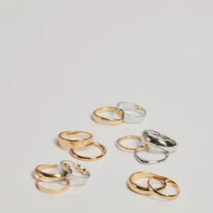 Trendy Mixed Metals Multi Ring Pack