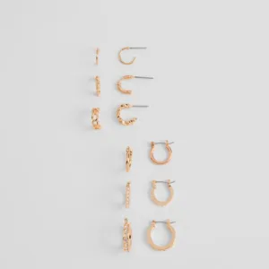 Trendy Radiance Six-Pack Hoop And Huggie Earrings