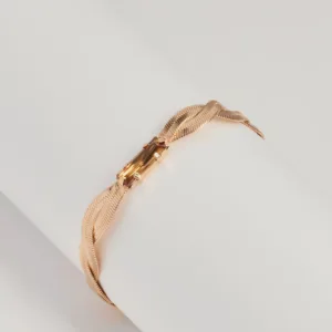 Windsor Trendy Shine Gemstone Twisted Snake Chain Bracelet Trendy Shine Gemstone Twisted Snake Chain Bracelet