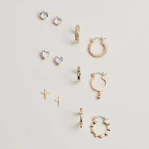 Windsor Trendy Six-Pack Stud And Hoop Earrings Set Trendy Six-Pack Stud And Hoop Earrings Set