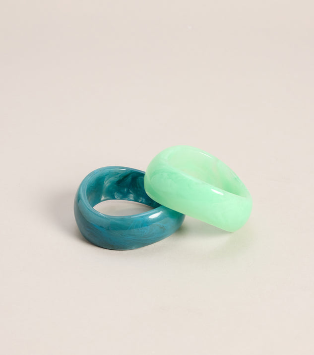 Windsor Trendy Style Resin Bangle Bracelet Set