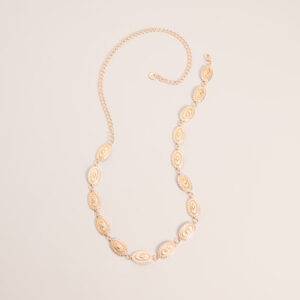 Windsor Trendy Texture Concho Chain-Link Belt Trendy Texture Concho Chain-Link Belt