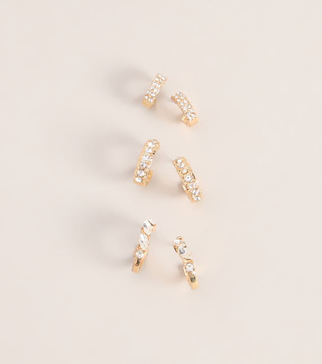 Windsor Triple The Shine Hoop Earrings Set