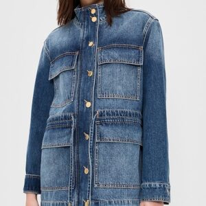 Veronica Beard Jean Truman Anorak Jacket Utility Denim Truman Anorak Jacket
