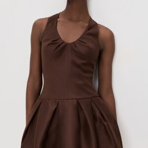 SHUSHU/TONG Tucked Halter Neck Dress