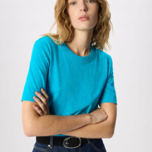 Turquoise Rosa Double Trim T-Shirt