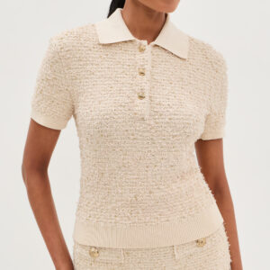 Balmain Tweed Knit Polo